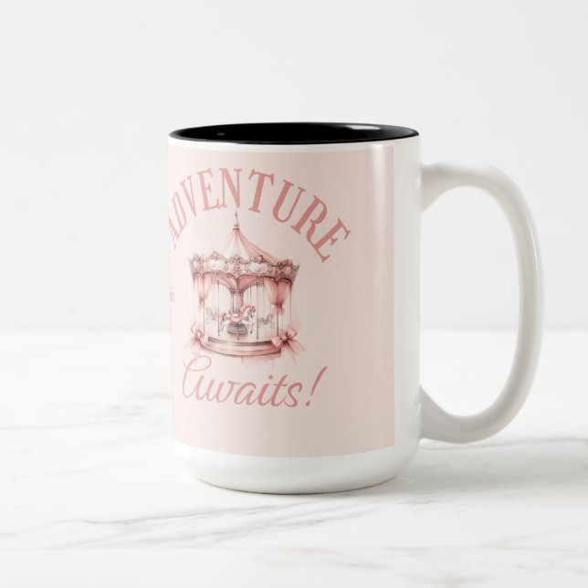 Personalized "Adventure Awaits!" Carousel Mug  (Right)
