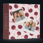 Personalized Aesthetic Cherry Pattern Name Gift Binder<br><div class="desc">This collection of adorable cherry patterns is one of those small, everyday pleasures that just make people smile. This design is whimsical, cozy, and effortlessly fashionable with its soft pink backdrop, strewn cherries, and personalized name accents. It's the kind of pattern that makes a desk, a purse, or a comfortable...</div>