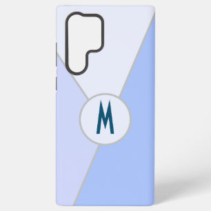 Personalized Aesthetic Pastel Blue Monogram Samsung Galaxy Case