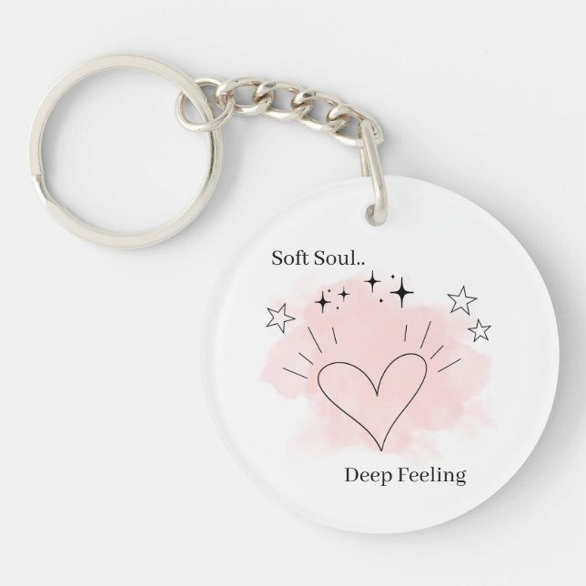Personalized Aesthetic Watercolor Keychain (Devant)