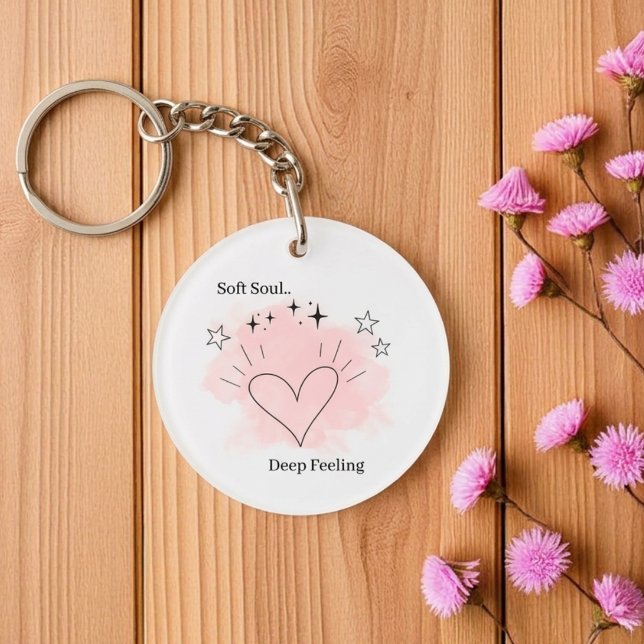 Personalized Aesthetic Watercolor Keychain (Creator Uploaded)