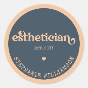 Personalized Aesthetician Cosmetologist Beautician Classic Round Sticker