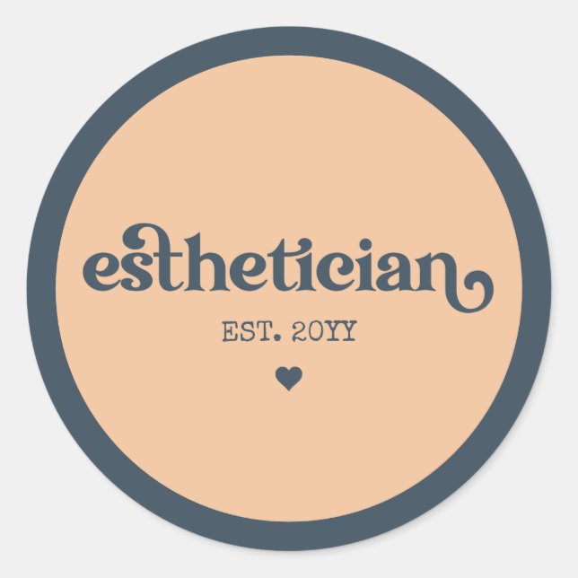 Personalized Aesthetician Cosmetologist Beautician Classic Round Sticker (Front)