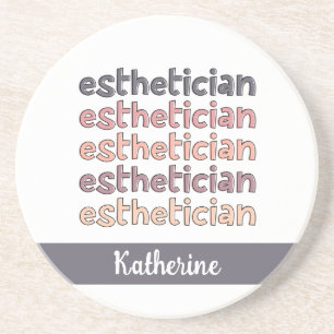 Personalized Aesthetician Cosmetologist Beautician Coaster