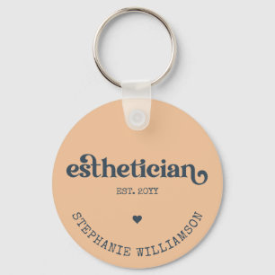 Personalized Aesthetician Cosmetologist Beautician Keychain