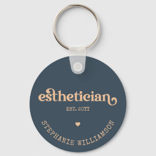 Personalized Aesthetician Cosmetologist Beautician Keychain