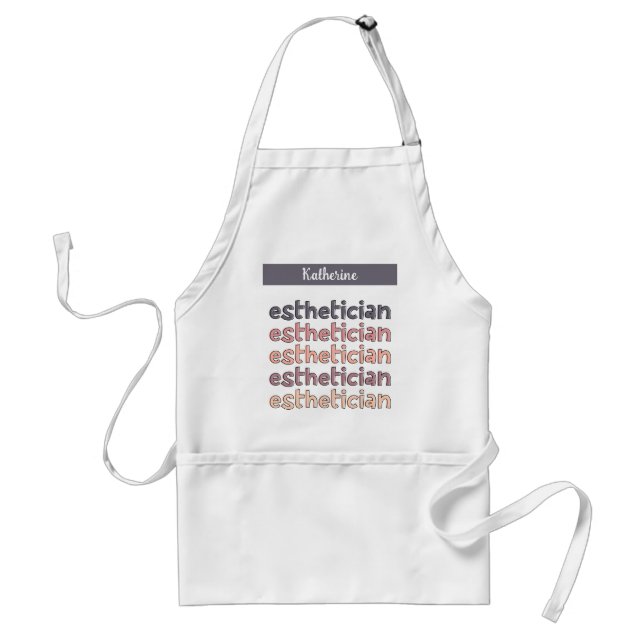 Personalized Aesthetician Cosmetologist Beautician Standard Apron (Front)