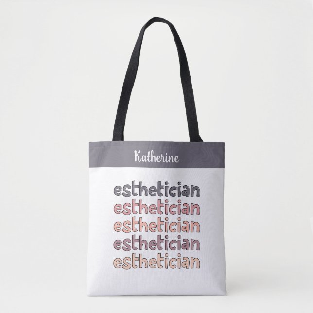 Personalized Aesthetician Cosmetologist Beautician Tote Bag (Front)
