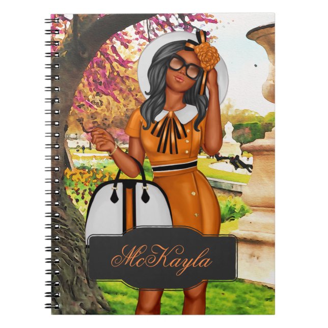 Personalized African-American CEO Boss Woman Noteb Notebook (Front)