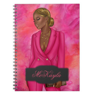 Personalized African-American CEO Boss Woman Notebook