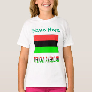 Personalized African American Flag Girls’ T-Shirt