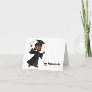 Personalized African-American Kindergarten Card