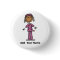 Personalized African American  Nurse  Button