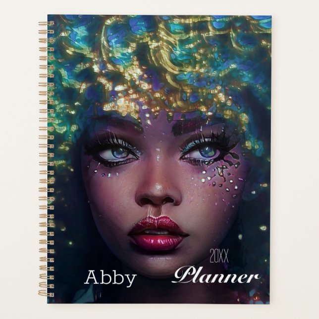 Personalized African American Woman Planner (Front)