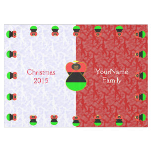 Personalized African Diaspora Angel Flag Red White Tablecloth