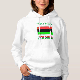Personalized African Diaspora Flag Women's Hoodie