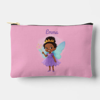 Personalized African Fairy Girl Zipper Pouch