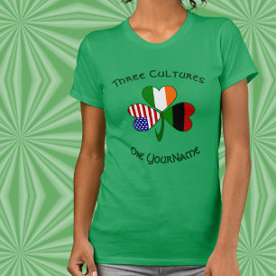 Personalized African Ireland USA Shamrock Women's T-Shirt