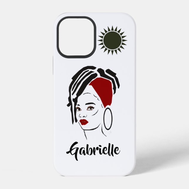 Personalized African Queen Apple IPhone Case (Back)