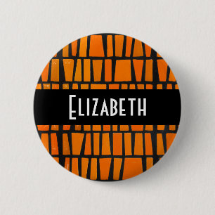 Personalized african tribal pattern 2 inch round button