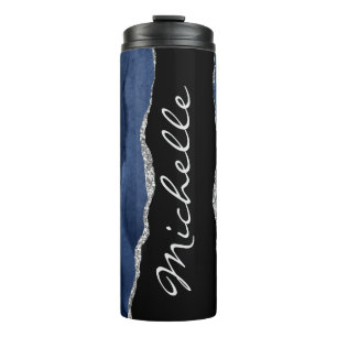 Personalized Agate Thermal Tumbler