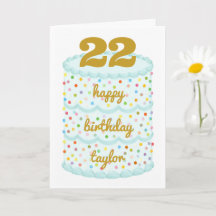 Personalized Age & Name Confetti Birthday Cake