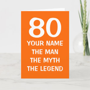 Personalized age specific Birthday card for men