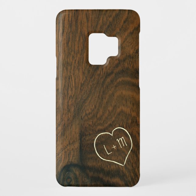 Personalized Aged Mahogany Wood Texture Case-Mate Samsung Galaxy Case (Back)