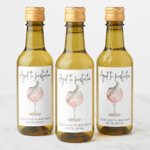 Personalized Aged to Perfection Mini  Wine Label