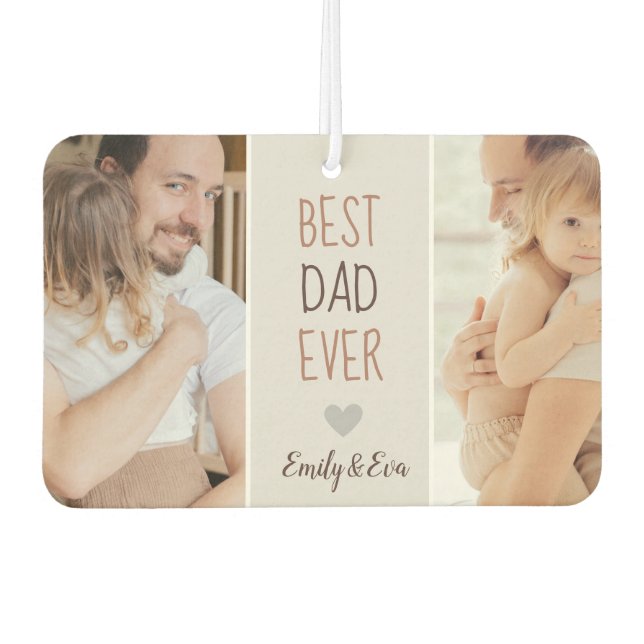 Personalized Air Freshener – Best Dad Ever  (Front)
