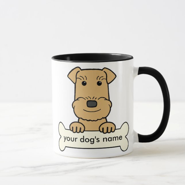 Personalized Airedale Mug (Right)