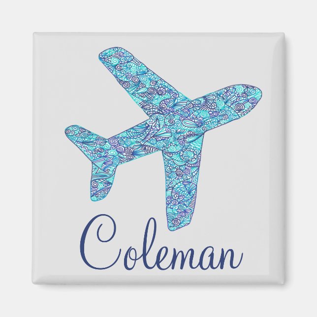 Personalized Airplane Magnet (Front)
