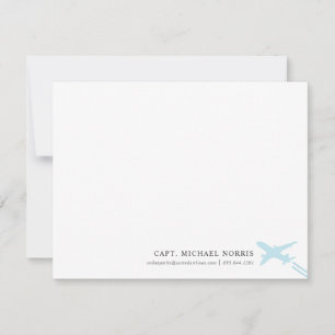 Personalized Airplane Pilot Card