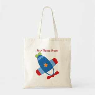 Personalized Airplane Taking Flight Tote Bag