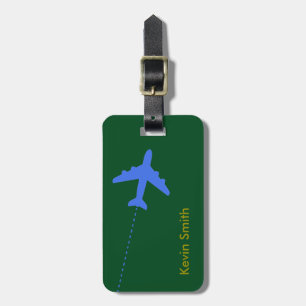 personalized airplane travel luggage tag