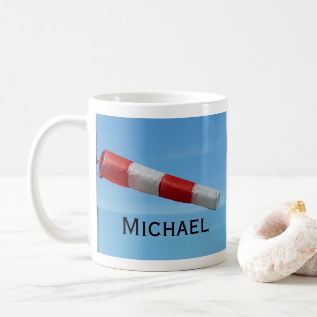 Personalized Airport Wind Sock Mug (With Donut)