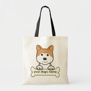 Personalized Akita Tote Bag