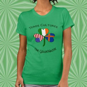 Personalized Åland Ireland USA Shamrock Women's T-Shirt
