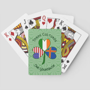 Personalized Åland Islands Shamrock  Playing Cards
