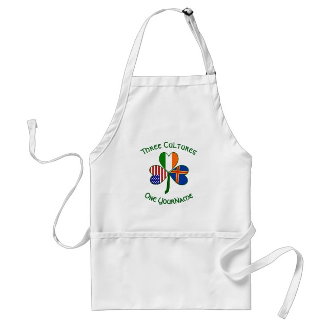 Personalized Åland Islands Shamrock Standard Apron (Front)