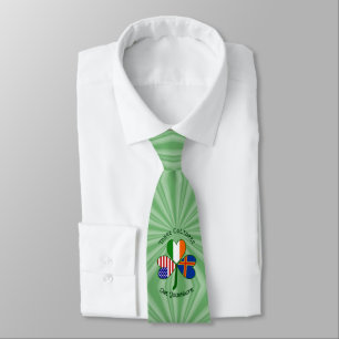 Personalized Åland Islands Shamrock Tie