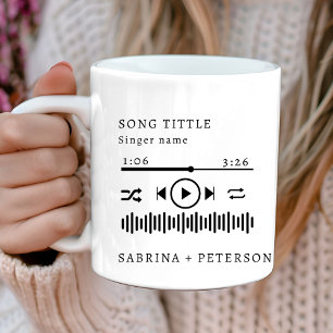Personalized Album Cover Favorite Song Wedding Coffee Mug