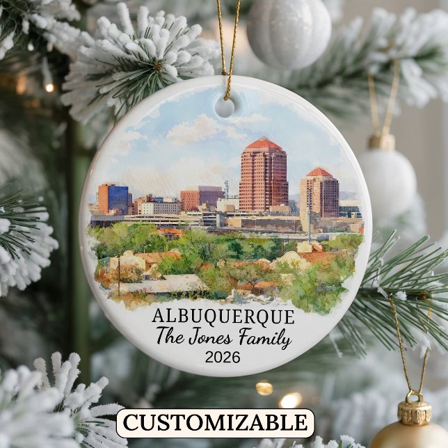 Personalized Albuquerque, Custom New Mexico Ceramic Ornament (Creator Uploaded)