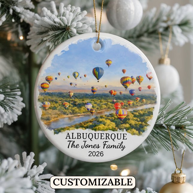 Personalized Albuquerque, Custom New Mexico Ceramic Ornament (Creator Uploaded)