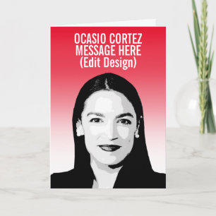 Personalized Alexandria Ocasio-Cortez Card