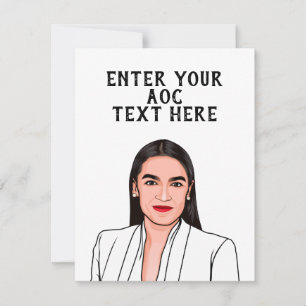 PERSONALIZED ALEXANDRIA OCASIO-CORTEZ CARD