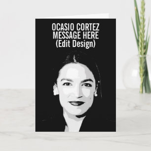 Personalized Alexandria Ocasio-Cortez Card
