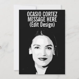 Personalized Alexandria Ocasio-Cortez Card