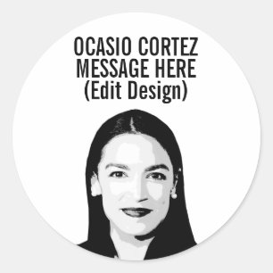 Personalized Alexandria Ocasio-Cortez Classic Round Sticker