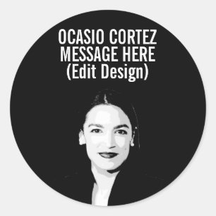Personalized Alexandria Ocasio-Cortez Classic Round Sticker